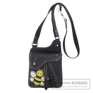 Christian Dior Bee Saddle Shoulder Bag Calfskin Leather